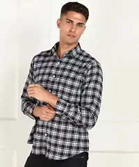 ARDYN Slim Fit Checkered Spread Collar Casual Shirt for Men-thumb3