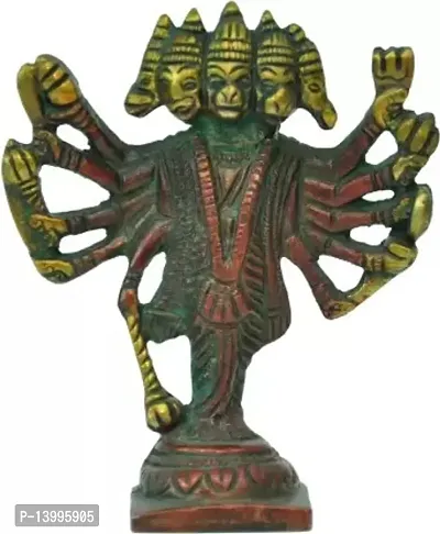 Panchmukhi Hanuman Decorative Showpiece - 9 cmnbsp;