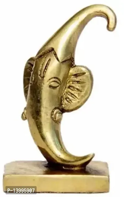 Elegant Brass Mirchi Ganesha Sculpture Decorative Showpiece - 9 cm