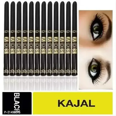 Asd 12Pc-Set Black Kajal Pencil Waterproof Long Lasting For Women And Girls Kajal Liner Combo Waterproof Smudge Proof-thumb0