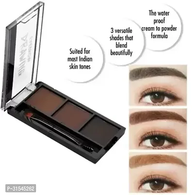 3 Colors Eyebrow Palette Long Lasting And Waterproof-thumb0