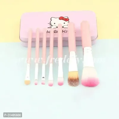 Soft Bristle Makeup Mini Brush Kit- Pink, 7 Pieces-thumb0