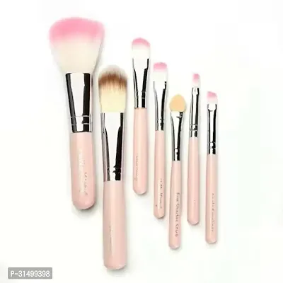 Soft Bristle Makeup Mini Brush Kit- Pink, 7 Pieces-thumb0