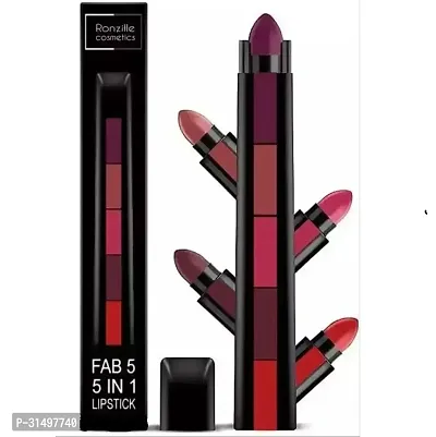 Fab 5 5-In-1 Lipstick 7.5Gm - Five Shades In One - Long Lasting, Matte Finish-thumb0