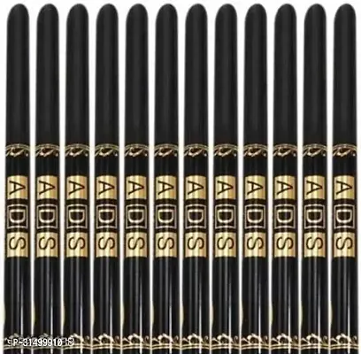 Waterproof Long Lasting Black Kajal Pencil For Women Girls- 12 Pieces-thumb0