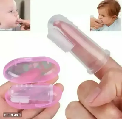 Elegant Silicone Finger Toothbrush with Soft Bristles For Babies-thumb0