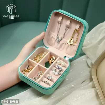 Stylish PU Solid Mini Jewellery Box-thumb0