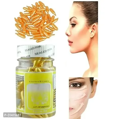 Vita E Capsules For Skin And Hair, With Argan Aloe Vera, Antioxidant Support-thumb0