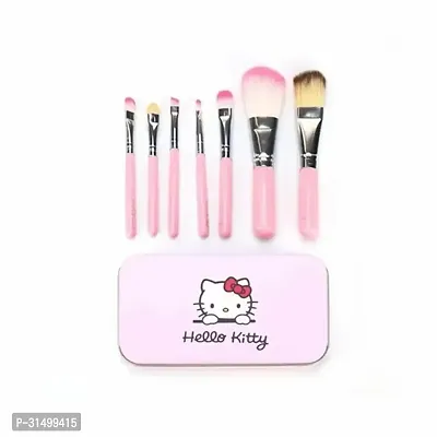 Soft Bristle Makeup Mini Brush Kit- Pink, 7 Pieces-thumb0