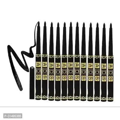 Asd 12Pc-Set Black Kajal Pencil Waterproof Long Lasting For Women And Girls Kajal Liner Combo Waterproof Smudge Proof-thumb0