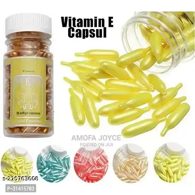 Vita E Capsules For Skin And Hair, With Argan Aloe Vera, Antioxidant Support-thumb0