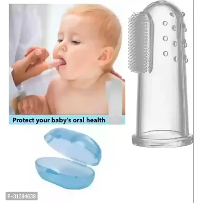 Elegant Silicone Finger Toothbrush with Soft Bristles For Babies-thumb0