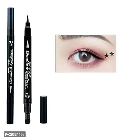 Long Lasting Eyeliner with Felt Tip on One End and Star Stamp Pack of 2