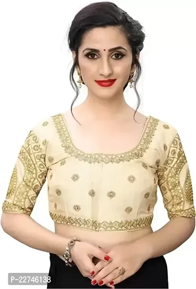 Stylish Women Pure Silk Stitched Ethnic Blouse-thumb0