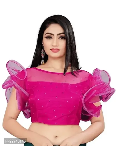 Stylish Women Satin Stitched Ethnic Blouse-thumb0