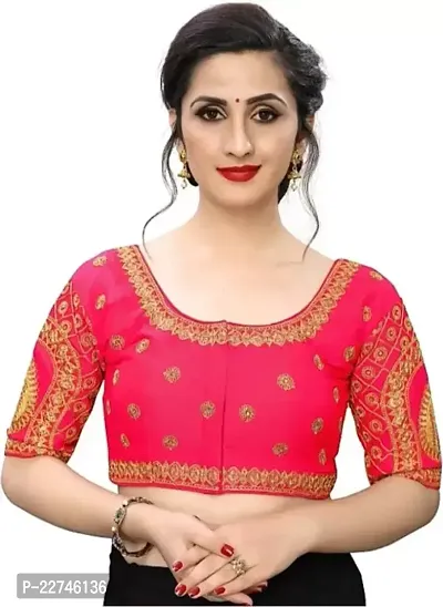 Stylish Women Pure Silk Stitched Ethnic Blouse-thumb0