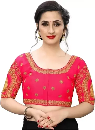Art Silk Embroidered Stitched Blouses
