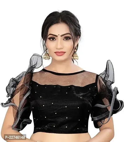 Stylish Women Satin Stitched Ethnic Blouse-thumb0