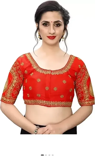 Stylish Women Pure Silk Stitched Ethnic Blouse