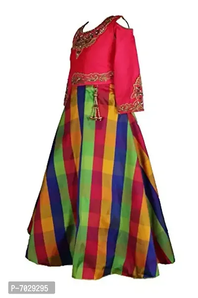 My Lil Princess Baby Girls Birthday Frock Dress_Kids Anarkali Pink Frock_3-4 Years-thumb3