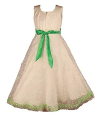 White Polka Green Dress-thumb3