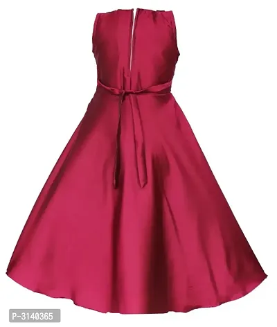 Kid Girls Pink Silk Blend Embellished Fit And Flare Dress-thumb3