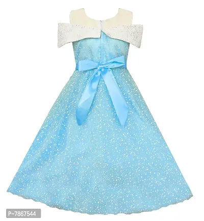 My Lil Princess Girls' Dress Elsa Polkaaaa_28_7-8 Years Turquoise Blue-thumb3