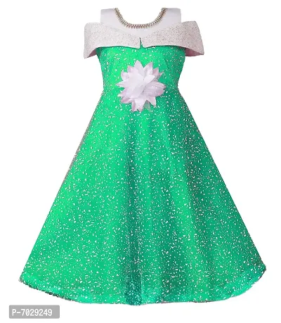 My Lil Princess Girls' Maxi Dress (My Lil Princess_Green Polkaaaa_20_Green_3-4 Years)