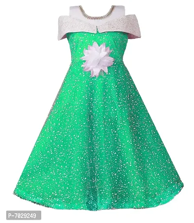 My Lil Princess Girls' Maxi Dress (My Lil Princess_Green Polkaaaa_20_Green_3-4 Years)-thumb0