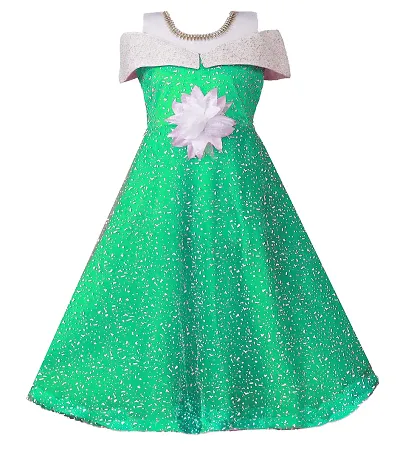 My Lil Princess Girls' Maxi Dress (My Lil Princess_Green Polkaaaa_20_Green_3-4 Years)