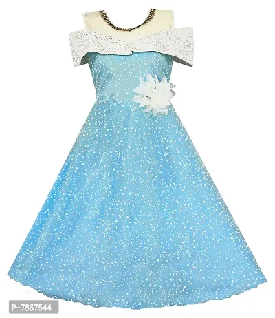 My Lil Princess Girls' Dress Elsa Polkaaaa_28_7-8 Years Turquoise Blue-thumb5