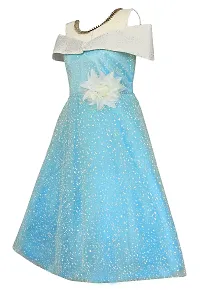 My Lil Princess Girls' Dress Elsa Polkaaaa_24_5-6 Years Turquoise Blue-thumb1