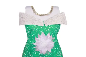 My Lil Princess Girls' Maxi Dress (My Lil Princess_Green Polkaaaa_20_Green_3-4 Years)-thumb3