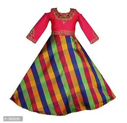 My Lil Princess Baby Girls Birthday Frock Dress_Kids Anarkali Pink Frock_3-4 Years-thumb0