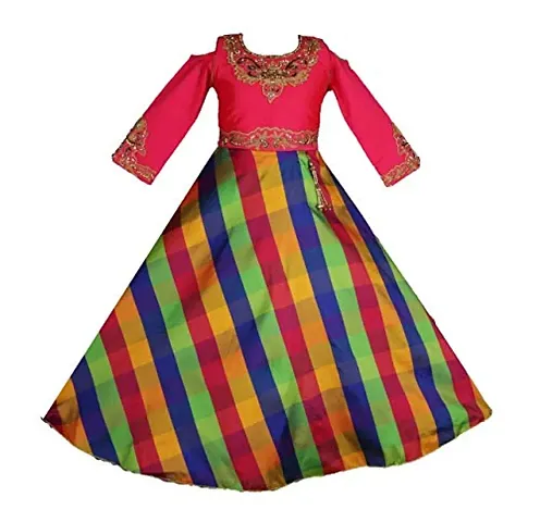 My Lil Princess Baby Girls Birthday Frock Dress_Kids Anarkali Frock_3-4 Years