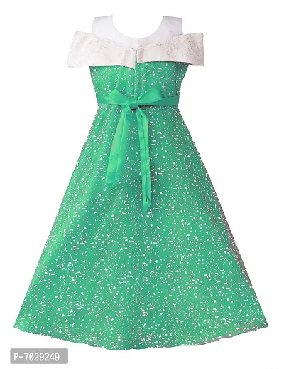 My Lil Princess Girls' Maxi Dress (My Lil Princess_Green Polkaaaa_20_Green_3-4 Years)-thumb3