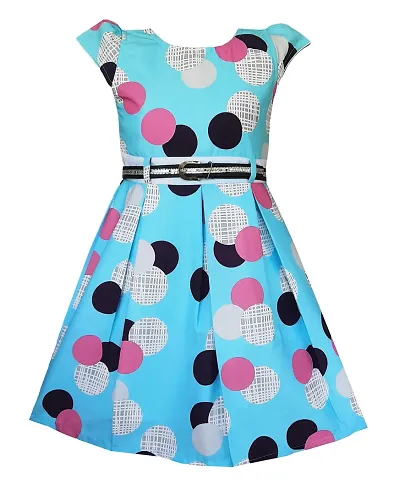 My Lil Princess Girls' Dress DP Bobby Print Blue_18_0.5-1 Years