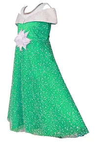 My Lil Princess Girls' Maxi Dress (My Lil Princess_Green Polkaaaa_20_Green_3-4 Years)-thumb1