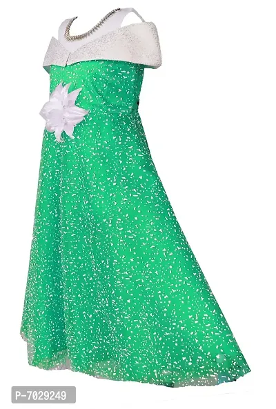 My Lil Princess Girls' Maxi Dress (My Lil Princess_Green Polkaaaa_20_Green_3-4 Years)-thumb2