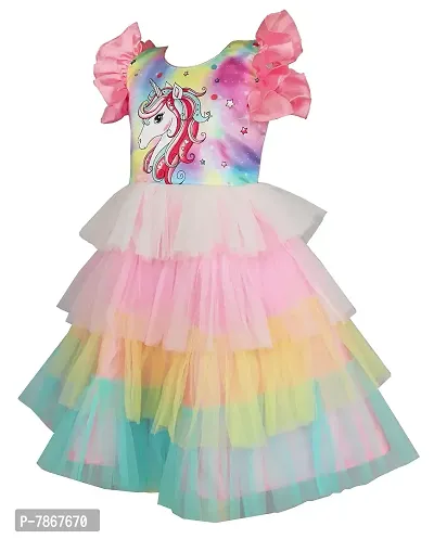 My Lil Princess Girls' Dress Layered Unicorn Dress_18_1-2 Years-thumb3