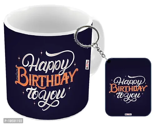 ME&YOU Printed Mug, Keychain Gift for Father Mother Brother Sister Friends On Birthday, Birthday Gifts IZ18DTMK-403