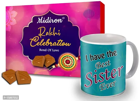 Midiron Anniversary Gift for Sister / Behan / Didi | Anniversary Chocolate Gifts Box for Sister | Gift for Sister anniversary (Coffee Mug, Chocolate Box)-IZ22-13