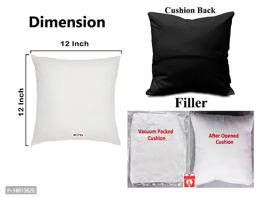 ME & YOU Car Cushion/ Pillow with Microfiber Filler for Your Car (12x12 Inches)-thumb5