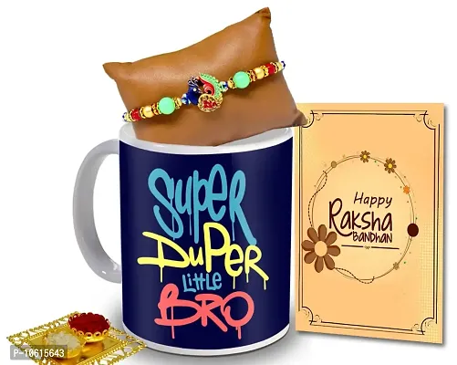 ME & YOU Rakhi Gifts for Brother / Bhai / Bhaiya | Rakhi festival Gift | Rakhi gift pack for Brother | Rakhi with Coffee Mug, Roli Tikka and Rakhi Greeting Card Gift Set-IZ2216-32