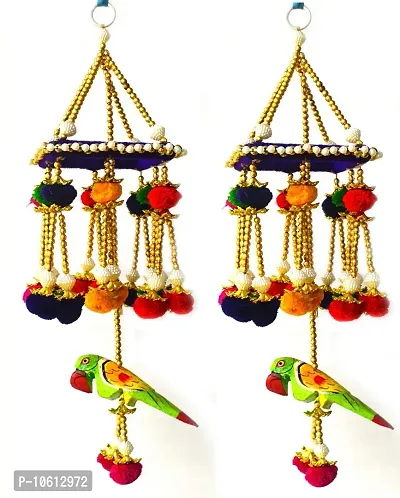 ME & YOU Jhoomar, Hanging Decorative Jhoomar for Diwali D?cor, Home Decor (Metal. Pearl, Pompom)