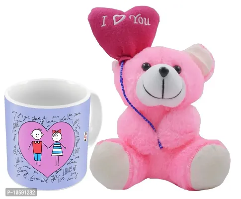 ME&YOU Romantic Gifts, Surprise Printed Mug with I Love You Quoted Teddy for Husband Wife Couple Girlfriend Boyfriend Fianc? On Valentine's Day, Anniversary and Any Special Occasion IZ19DTLoveTM-114-thumb0