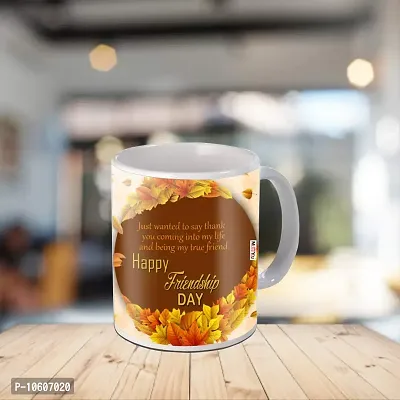 ME & YOU Gift for Best Friend, Happy Friendship Day Quoted Printed Ceramic Coffee Mug and Keychain-thumb2