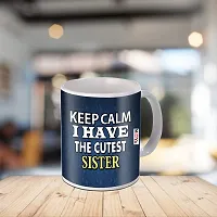 Midiron Sweet Gift for Sister with Chocolate and Ceramic Quoted Coffee Mug ( Multicolor)-thumb3