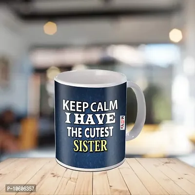 Midiron Sweet Gift for Sister with Chocolate and Ceramic Quoted Coffee Mug ( Multicolor)-thumb4