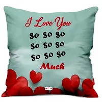 ME & YOU Beautiful Love Quoted Printed Cushion (16*16 Inch) & Teddy with Greeting Card for Valentine Gifts (Multicolor)-thumb1